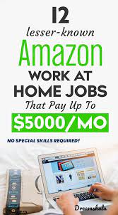 12 Lesser Known Amazon Work At Home Jobs That Pay Up To 5000 Per Month No Special Skills Required Amazonjobs Amazonworkathomejobs Onlinejobs