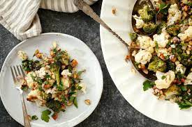 Roasted Cauliflower And Broccoli With Salsa Verde Recipe Recipe Roasted Cauliflower Vegetable Dishes Salsa Verde Recipe