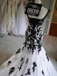 Black And White Wedding Dress By Brides Tailor Brides Tailorblack Wedding Dress By Brides Tailor Usa In 2020 Gothic Wedding Dress Black White Wedding Dress Black Wedding Dresses
