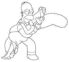 Pin By Coloring Fun On Coloring Pages The Simpsons Homer And Marge Cartoon Coloring Pages Simpsons Drawings