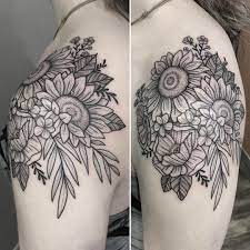 Yes This Is Very Similar To What I Am Getting Next Week 3 Sunflower Tattoo Shoulder Floral Tattoo Shoulder Tattoos