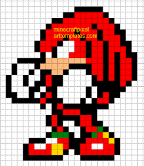 Minecraft Pixel Art Templates Knuckles The Echidna Sonic Minecraft Pixel Art Pixel Art Templates Pixel Art Design