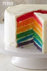Rainbow Cake Tesco Real Food Recipe Savoury Cake Rainbow Cake Recipe Cake Recipes