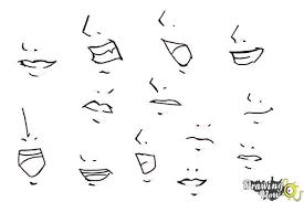 When polishing or coloring, the inside of the mouth should be the darkest, the color is lighter. How To Draw Manga Mouths Drawingnow
