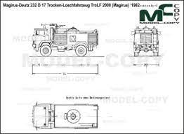 Magirus Deutz 232 D 17 Trocken Loschfahrzeug Trolf 2000 Magirus 1982 Drawing Unimog 3d Modeling Programs Blueprints