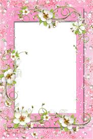 Transparent Pink Png Frame With Flowers Flower Frame Boarders And Frames Printable Frames