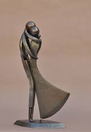 Jean Pierre Augier Metal Art Sculpture Couple Sculpture Metal Art Welded