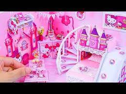 Diy Miniature Dollhouse Room Hello Kitty Room Decor 10 Minute Diy Doll Crafts 9 Youtube Hello Kitty Rooms Hello Kitty Room Decor Doll Diy Crafts