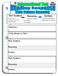 Claim Evidence Reasoning Reading Response Teaching Writing Reading Response Text Evidence