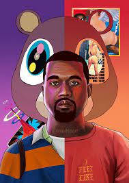 Kanye West Classic Kanye Evolution Rapper Art Hip Hop Art Kanye West Wallpaper