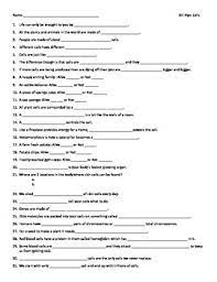 Worksheet to go with the bill nye program on cells. Bill Nye Cells Worksheet Answers Nidecmege