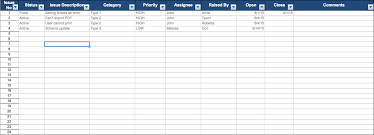 Managers can then use the excel timesheet to calculate total time for payroll. Issue Tracker Excel Template