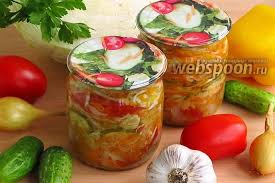 салат из огурцов и помидоров капусты на зиму без стерилизации Salat Na Zimu Iz Kapusty Ogurcov I Pomidorov Recept Pitanie Recepty Nacionalnaya Eda Pomidory