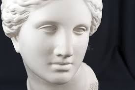 Copia in Gesso Dell'antica Statua Di Venus De Milo in Tono Pastello Per  Artisti Su Sfondo Blu Rosa. Gesso Immagine Stock