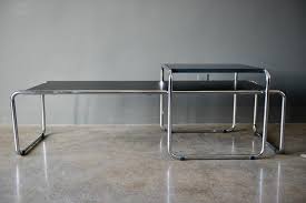 The long coffee table and the higher smaller side table complement each other beautifully. Marcel Breuer Bauhaus Laccio Coffee Tables For Knoll At 1stdibs