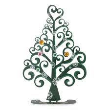 Vardool Art Limited Edition Metal Christmas Tree Card Holder With Jeweled Magnets Green Gifts My Jerusalem Store
