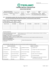 Deviation Report Template 4 Templates Example Templates Example In 2020 Report Template Professional Templates Templates
