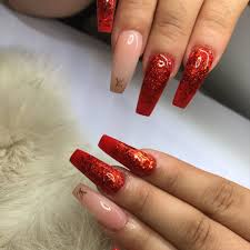 30 Best Red Acrylic Nail Designs Of 2020 In 2020 Red Acrylic Nails Nail Designs Red Nail Designs