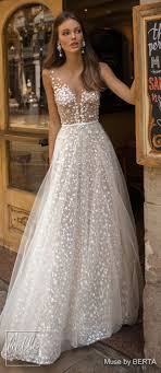 Muse By Berta Wedding Dresses 2019 Barcelona Bridal Collection Sheer Wedding Dress Berta Wedding Dress Wedding Dresses Princess Ballgown