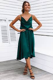 Pin By Johanna Celeste Baker On W E D D I N G In 2020 Green Silk Dresses Green Summer Dresses Midi Bridesmaid Dress