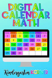 Digital Calendar Math Kindergarten First Grade In 2020 Calendar Math Calendar Math Kindergarten Digital Calendar