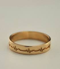 Heartbeat Ring Unique Gold Wedding Band Heart Ring Comfort Etsy Unique Gold Wedding Bands Gold Wedding Band Heart Beat Ring