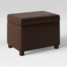 Choose an accessory that is the. Essex Single Storage Ottoman Chocolate Faux Leather Threshold Target