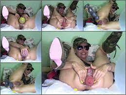 Russian army girl bursts a balloon inside the pussy | Perverted Porn Videos