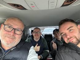 On our way to Mons for Major de Frameries 2024, up the Wobblies and our  plus one