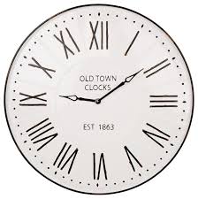 Oct 08, 2020 · i'm decorating a 1948 oversized cape with chair rails and lots of wall space to show off my framed art, photos and mirrors. Metal Enamel Oversized Wall Clock Decor Farmhouse Wall Clocks By Glitzhome Houzz