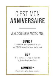 Exemples de lettres pour catégorie invitation à un anniversaire. Modele De Texte Invitation Anniversaire 50 Ans