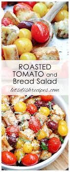 Roasted Tomato And Bread Salad Panzanella Recipe Roasted Tomatoes Italian Salad Bread Salad