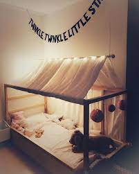 Diy himmelbett variante 1 4. Neues Bett Fur Unser Grossesmadchen Neuesbett Kinderzimmer Diy Ikeakura Ikea Sternchenhausbett Twinkletwinklelitt Ikea Kura Bed Kura Bed Kid Room Decor