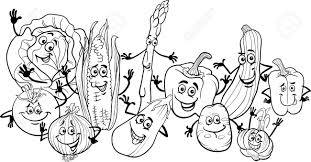 Educational pictures, photos and crafts on our website, we offer you a wide selection of coloring pages, pictures, photographs and handicrafts. Black And White Cartoon Illustration Of Happy Vegetables Food Characters Big Group For Coloring Book Royalty Free Cliparts Vectors And Stock Illustration Image 19931257