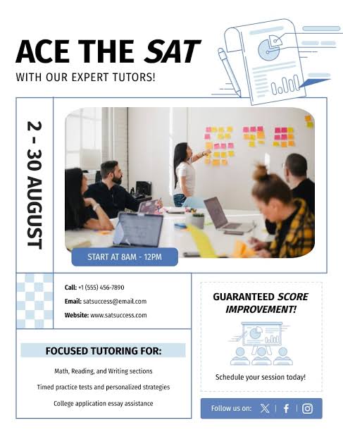 SAT Tutor Flyer Template | Visme