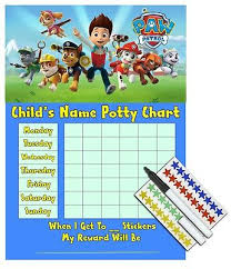 Kids Children Boys Potty Training Sticker Reward Chart Paw