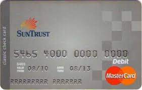 Benefits of suntrust debit cards: Bank Card Mastercard Debit Suntrust Suntrust United States Of America Col Us Mc 0016