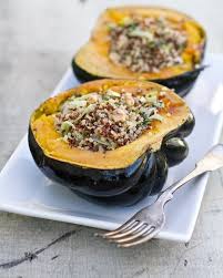 Quinoa Stuffed Acorn Squash A Couple Cooks Vegetarian Holiday Recipes Recipes Vegetarian Main Dishes