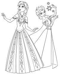 These alphabet coloring sheets will help little ones identify uppercase and lowercase versions of each letter. Elsa And Anna Free Coloring Page Sheet Book