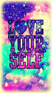 Love Yourself Galaxy Wallpaper I Created For The App Cocoppa Galaxy Wallpaper Glitter Wallpaper Cute Girl Wallpaper