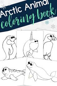 Free printable arctic polar animals to color and use for crafts and animal learning activities. Printable Arctic Animal Coloring Book Simple Mom Project