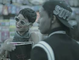 The singer turned mogul is dating longtime friend a$ap rocky, 32. Rihanna Channels Catwoman As She Cozies Up To Rapper A Ap Rocky In His New Video Fashion Killa Daily Mail Online