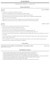 Learn everything about computer skills & how to put them on a resume. Analyst Resume Sample Mintresume