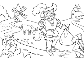 le chat botte ou maitre de charles perrault coloriage imprimable carte la saint valentin