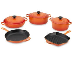 Le Creuset Signature Enameled Cast Iron 8 Piece Cookware Set With Square Grill Pan Cookware Set Enameled Cast Iron Cookware Enameled Cast Iron