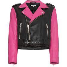 Ganni Angela Leather Biker Jacket 1 415 Via Polyvore Featuring Outerwear Jackets Black Moto Jacket Ganni Real Leather Jackets Genuine Leather Biker Jac