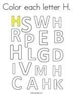 Lowercase h coloring page lowercase h coloring page printable coloring page, free to download and print. Letter H Coloring Pages Twisty Noodle