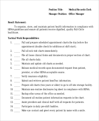 Learn how all® free clear was proven to be the mildest sensitive skin laundry detergent. Free 5 Medical Records Manager Job Description Samples In Ms Word Pdf