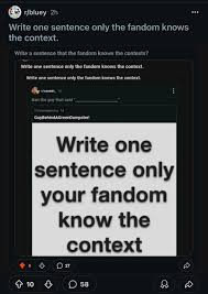 Write one sentence that only this fandom knows the context for : rdeadpool