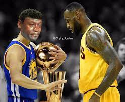 Lebron james episode 7 of the last dance kicked off with michael jordan's final days of the 1993 season and his surprise retirement — something that brought out plenty of emotions from. Crying Jordan On Twitter Pass It Bitch Lebron James Nbafinals